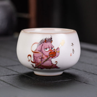 Twelve Chinese Zodiac Signs Whole Set of Smelling Cup Teacups